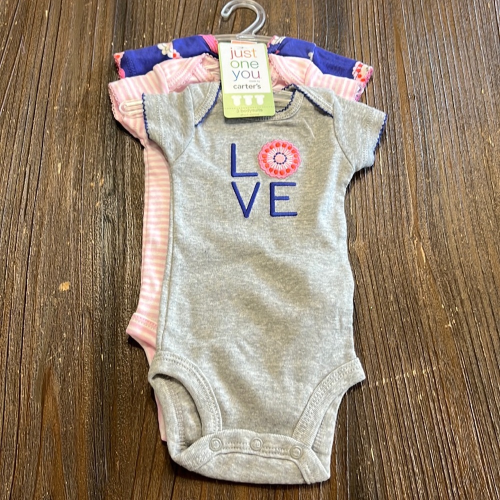 Carters Bodysuits Onesies 3 pack NEW
